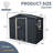 8Ft X 4Ft Outdoor Metal Storage Shed With Window & Metal Foundation - Galvanized Steel Construction, Punch Vents, Padlockable Sliding Doors, Diy Easy Assembly W/ Shelf, Hooks, Anchors & Gloves-121262812