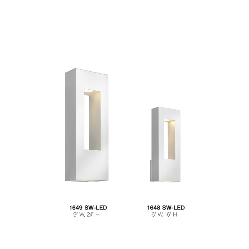 Atlantis 2 Light Outdoor Sconce, 25" H x 9" W, Satin Black, LED