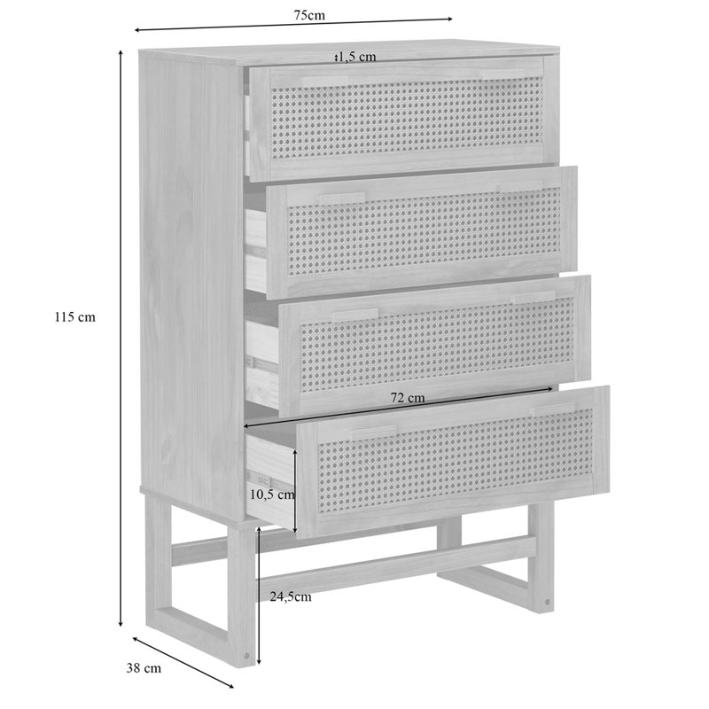 Commode 4 tiroirs Talo