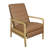 Modern Push-back Recliner Chair, Solid Wood, Upholstered Armchair-1438732638