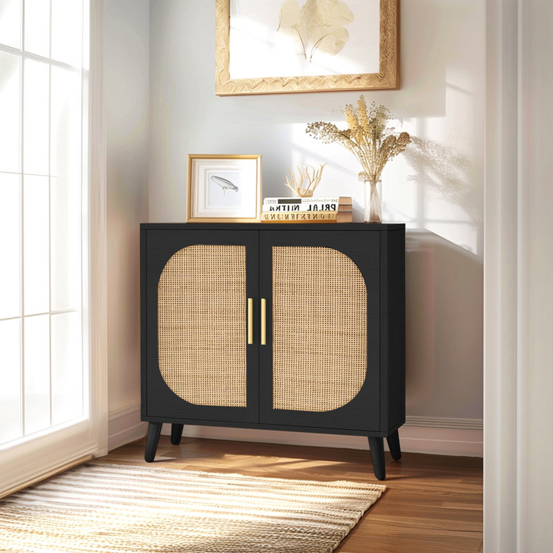 Buffet avec rangement, armoire de salle de bain décorative, avec deux portes et 4 compartiments de rangement, armoire avec pieds en bois massif, armoire pour vestibule, entrée, salon