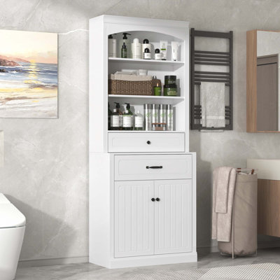 Armoire de rangement pour salle de bain avec tablette réglable