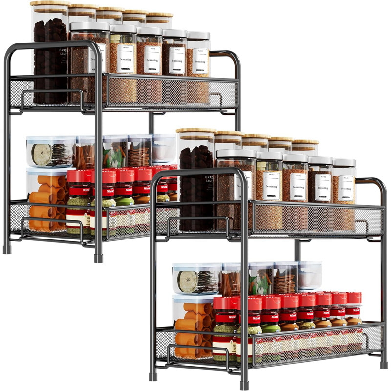Ensemble de 2 étagères à épices pour comptoir