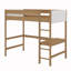 Lit mezzanine avec bureau, échelle, barrières de sécurité