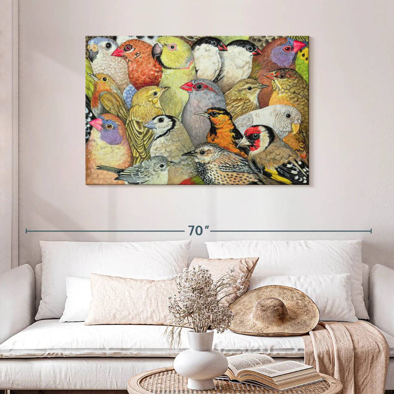 Crowle Patchwork Birds, 30" H x 45" W
