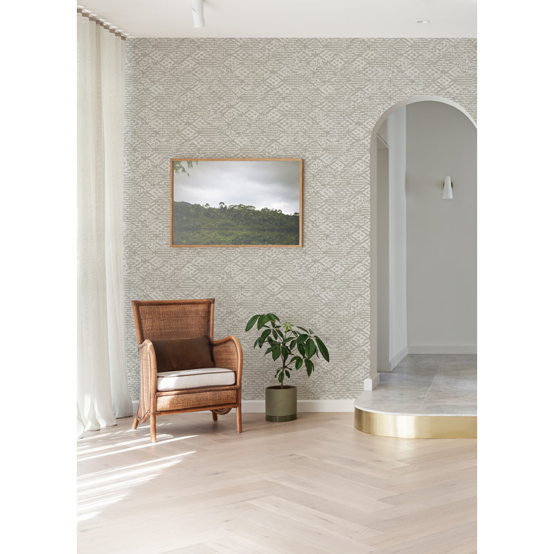Rouleau de papier peint L 33 pi x l 21 po Aryiah, Argent