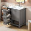 Meuble-lavabo en bois avec lavabo-129226188
