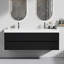 Meuble-lavabo Grace en noyer avec lavabo et tiroirs en quartz-1297112712