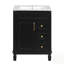 Meuble-lavabo de salle de bain avec lavabo en céramique, conception compacte, 2 tiroirs, tablette réglable pour les petits espaces-991801612-991801655