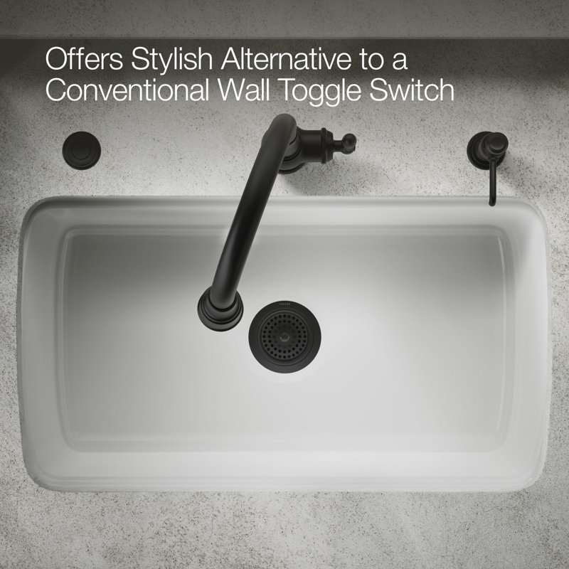 Garbage Disposal Air Switch Kit, Matte Black