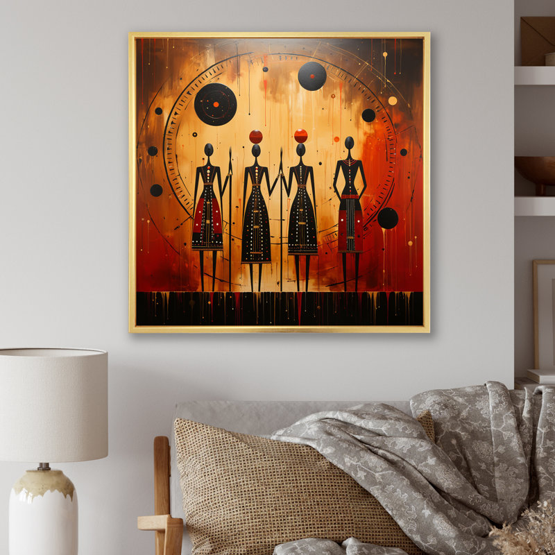 Tribus d'Afrique, Traditions anciennes III - décoration murale tribale africaine, H 36 po x l 36 po x P 1,5 po