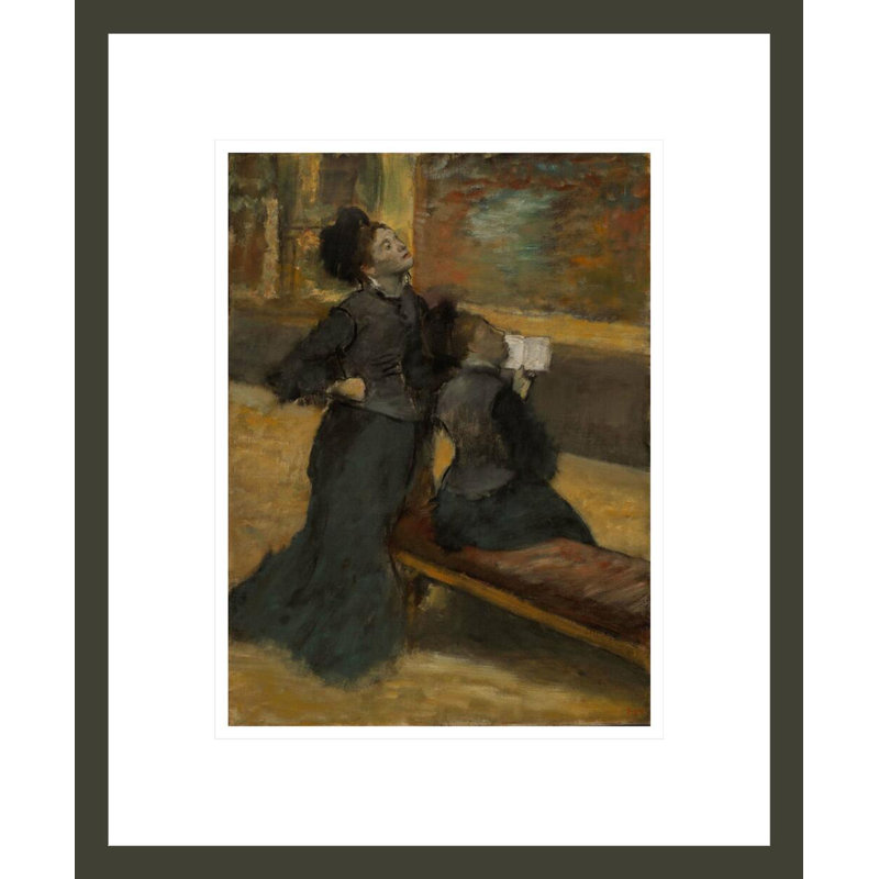 «Visit to a musée» par Edgar Degas - impression giclée encadrée, H 16,59 po x l 13,75 po