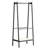 Reyansh Solid Wood Clothes Rack with PE Rattan Shelf