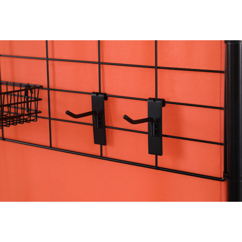 Paravent Akenside, Orange, 71" H x 74.25" W x 12" D