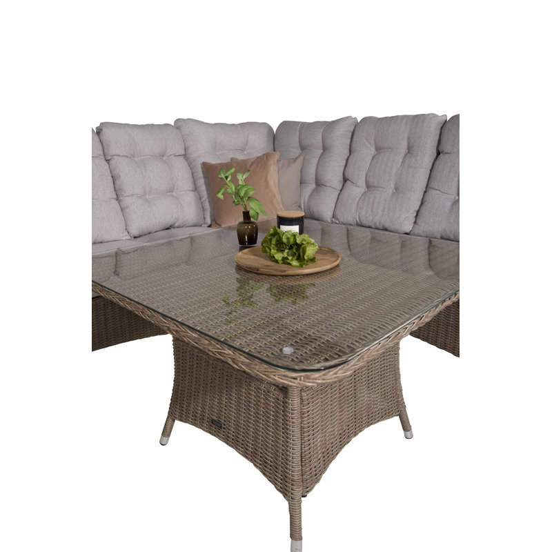 Demarcus 5 Seater Rattan Corner Sofa Set
