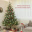 Arbre de Noël artificiel 7 pi, cèdre réaliste clairsemé avec 2901 pointes, assemblage facile, arbre de Noël articulé pour les vacances au bureau à domicile-118034205
