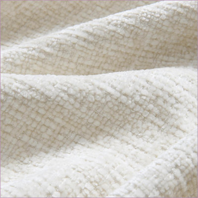 Canapé modulaire 116 po sans assemblage sans mousse haute densité sans assemblage | Ivoire | Chenille