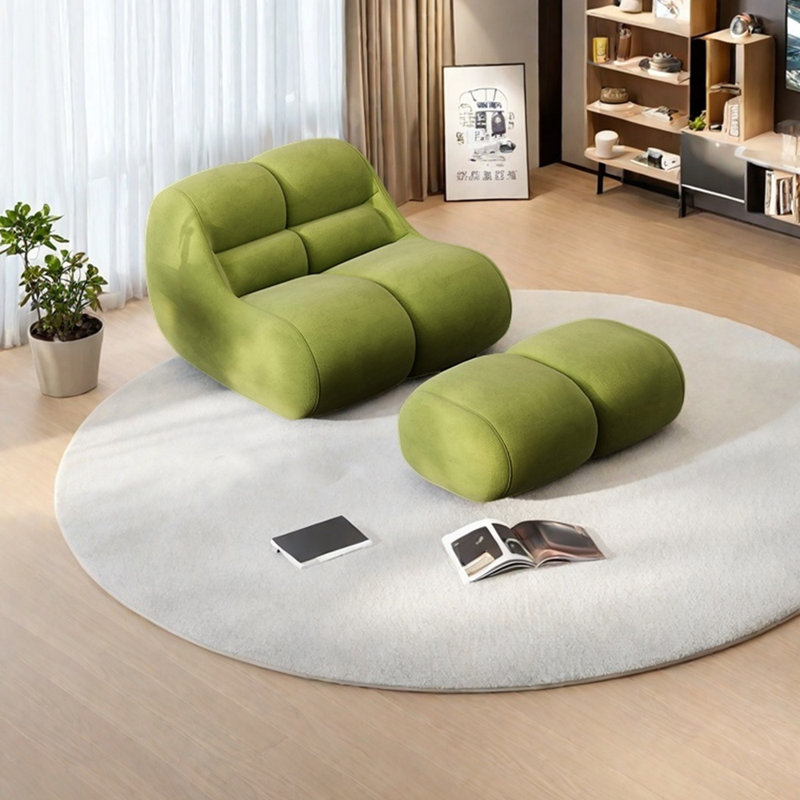 Chaise de loisir légère en bois massif de style luxueux, Vert