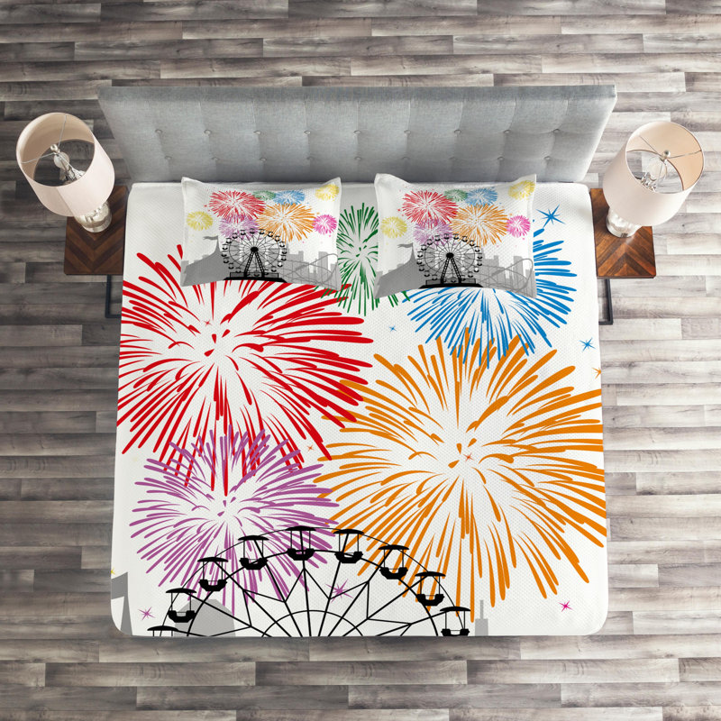 Modern & Contemporary Polyester Coverlet, King Bedspread + 2 Shams