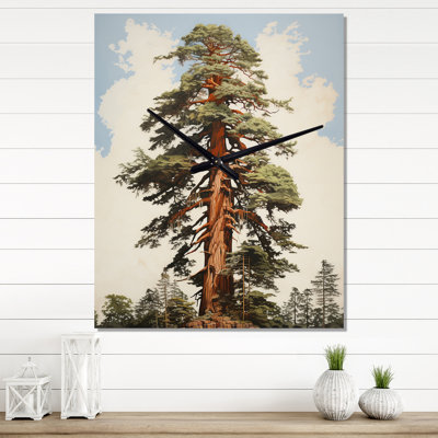 Clauda - Horloge murale arbre séquoia