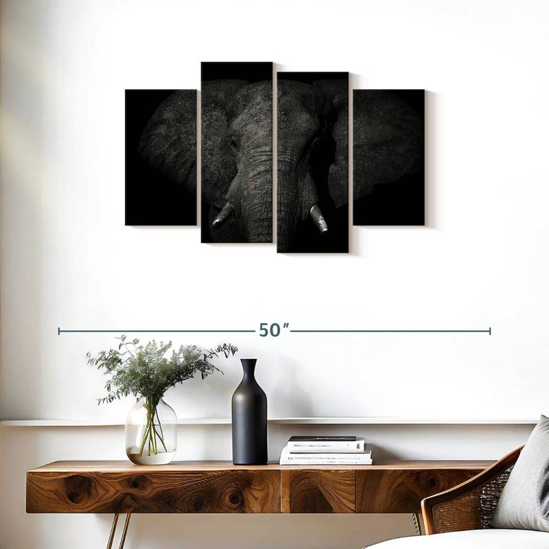 Mud Covered Elephant, 22'' H x 36'' W