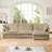 L-Shaped Slipcovered Sectional Sofa Couch-202049207-202049204