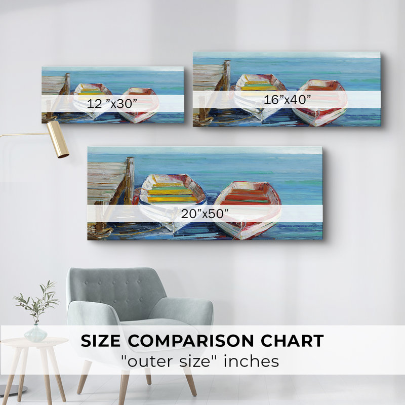 Shore Break- Gallery Wrapped Canvas -Ready to Hang, 12" H x 30" W