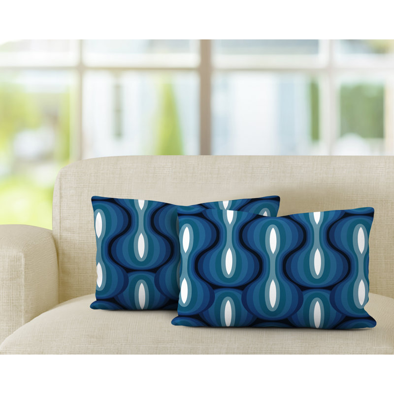 Geometric Outdoor Reversible Throw Pillow