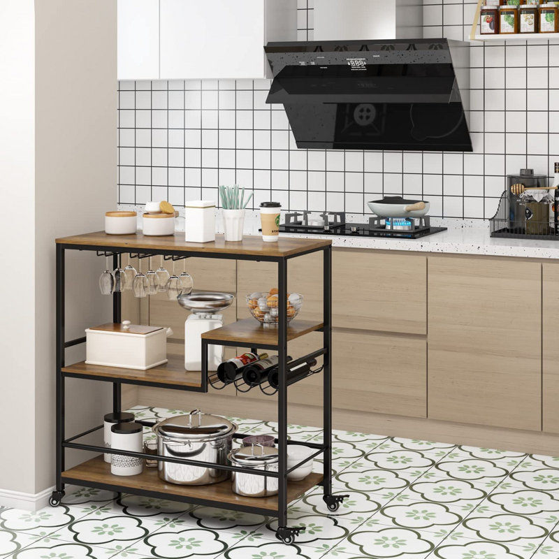 Wood Bar Cart