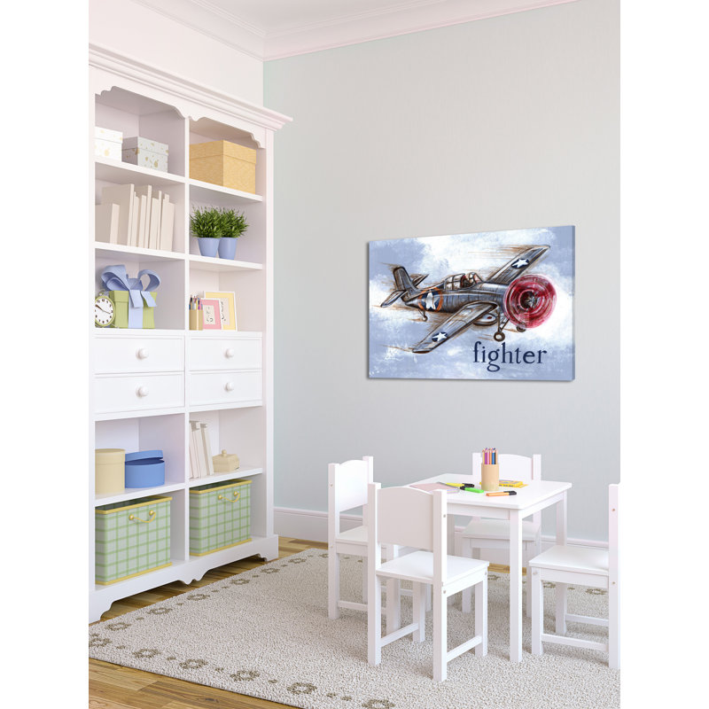 « fighter planes » par reesa qualia, reproduction d’art sur toile tendue, H 24 po x l 36 po x P 1,5 po