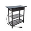 Table de chevet étroite 23 x 11,5 x 23 po avec ports USB et prises pour petits espaces
