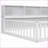Full Size Pine Wood Platform Bed with Side Bookcase &amp; Guardrails – No Box Spring Needed, White Bedroom Furniture