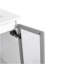 Meuble-lavabo mural 24 po, 2 portes à fermeture douce, meuble-lavabo blanc brillant et 1/2 porte en verre gris, contreplaqué - évier exclu