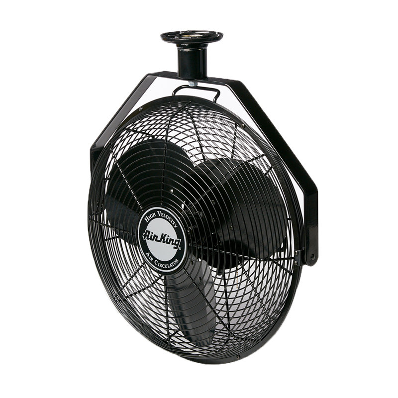 Air King 18-Inch Black Industrial Ceiling Mount Fan