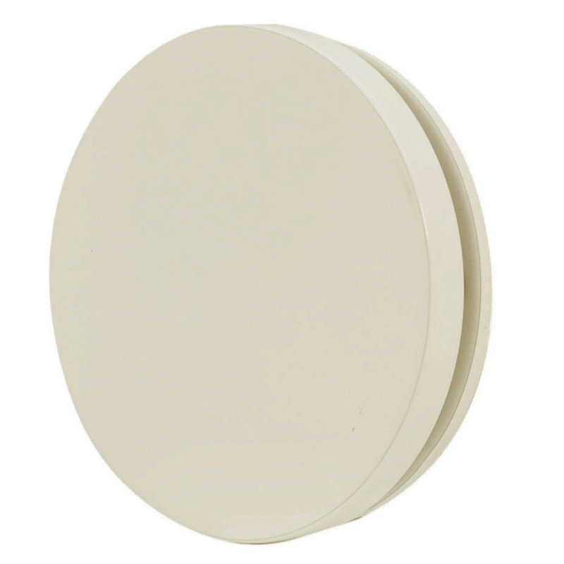 No-Hole Bath Overflow Faceplate and Adaptor, Powder Coat Biscuit