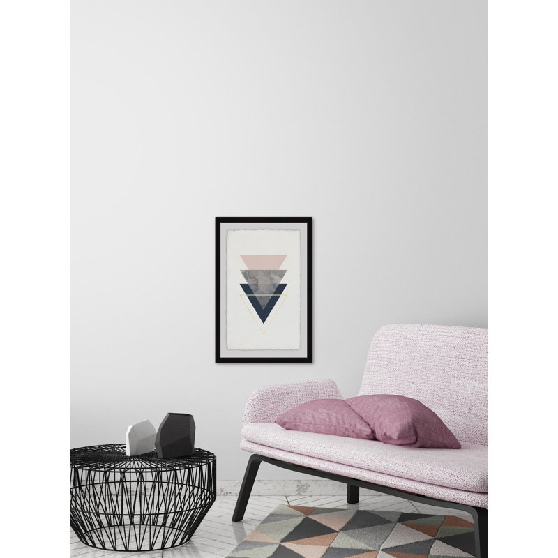 «Triangles of Color II», reproduction d'impression encadrée, H 30 po x l 20 po x P 1,5 po