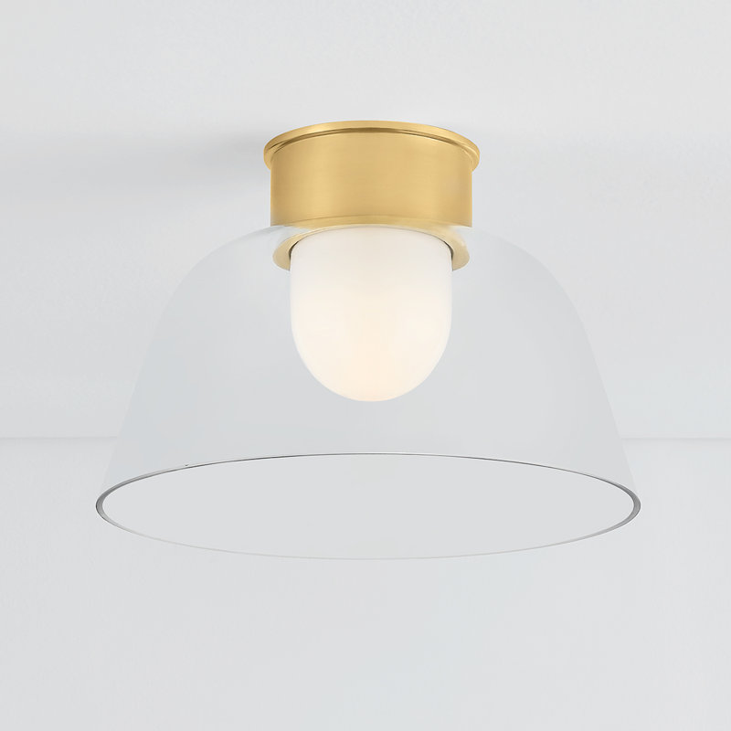 LAKESIDE Flush Mount, Aged Brass
