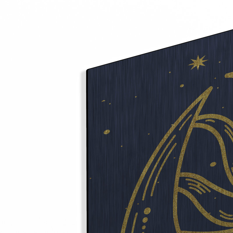 «Celestial Gold E» par Jean Plout, art mural en métal, H 36 po x l 36 po