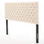 Tête de lit capitonnée capitonnée au design moderne avec boutons, tête de lit réglable en bois massif, tête de lit en bois massif avec pieds en métal durable