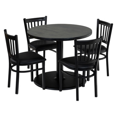 Rosy 36" Round Table Set W/ Chairs