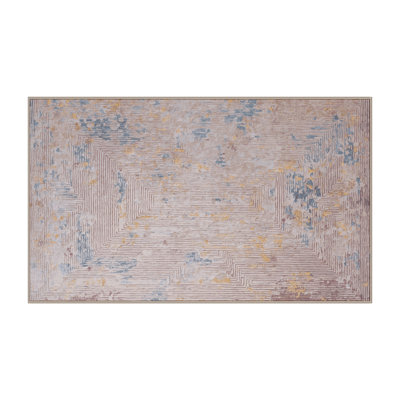 Machine Washable Beige Area Rug
