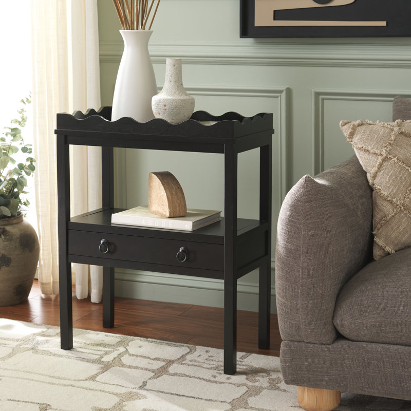 Table d'appoint Kirkley, Noir, noir, noir, noir