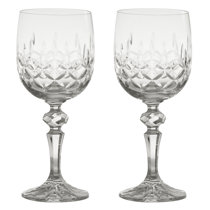 CRYSTAL WHITE WINE GLASSES COLOR LINES DESIGN - Bohemia Crystal - Original  crystal from Czech Republic.