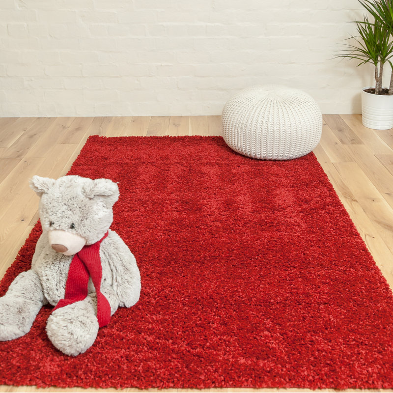 Sweeney Solid Colour Shag Area Rug, Rectangle 120 x 170cm