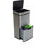 Fogg Stainless Steel Motion Sensor Multi-Compartment Rubbish & Recycling Bin - 62L