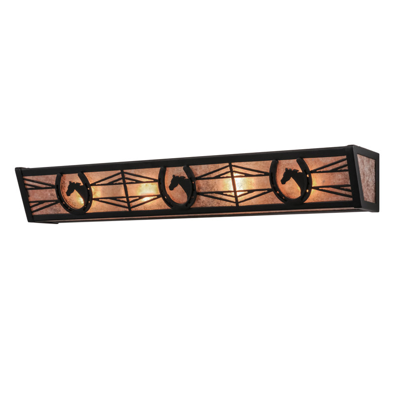 Rustic Lodge 4 - Light Bath Bar, Black