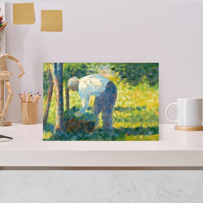The Gardener, 1882-83 Impressionist Abstract Contemporary Horse Wall Art Print by Georges Pierre Seurat - Wrapped Canvas Print