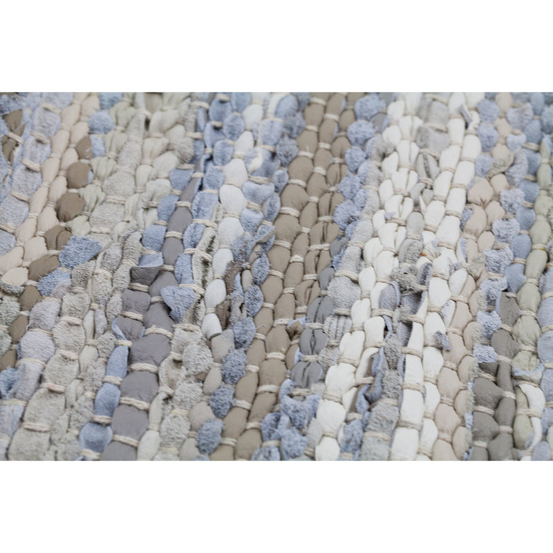 Leather Abstract Indoor Rug, Rectangle 2' x 3'