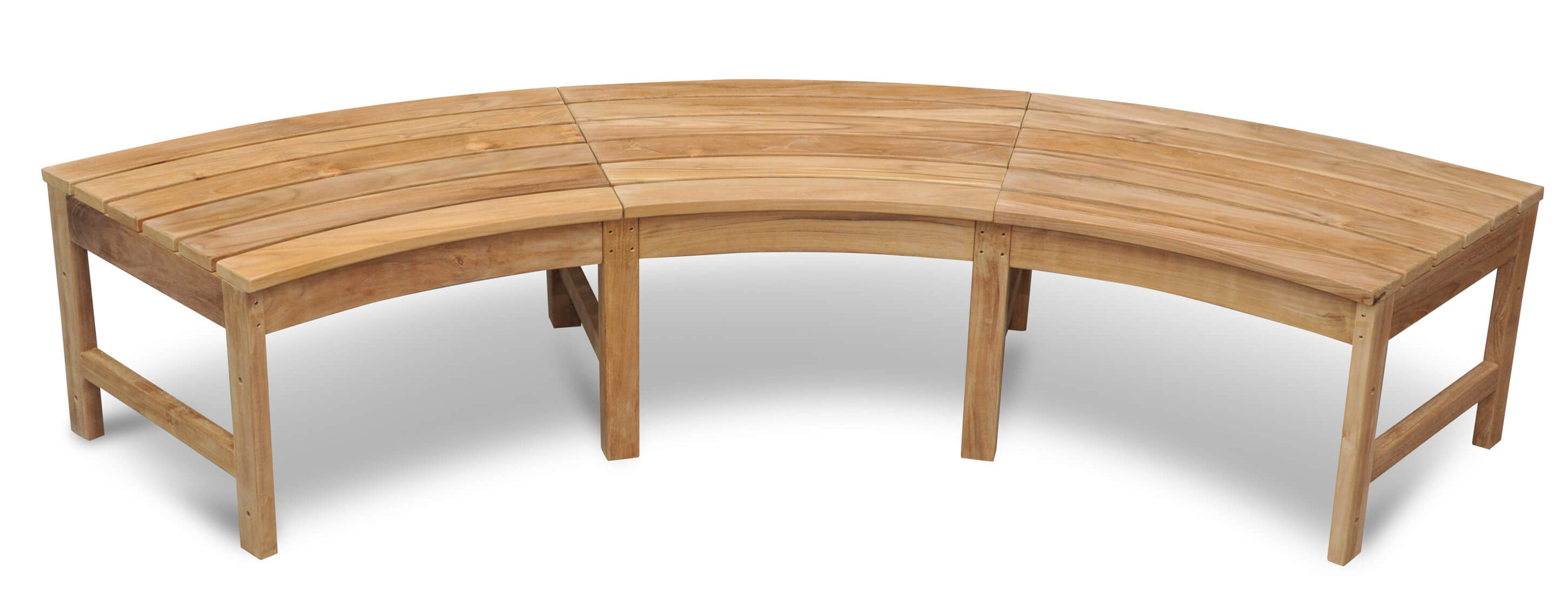 Curved backless outdoor discount bench