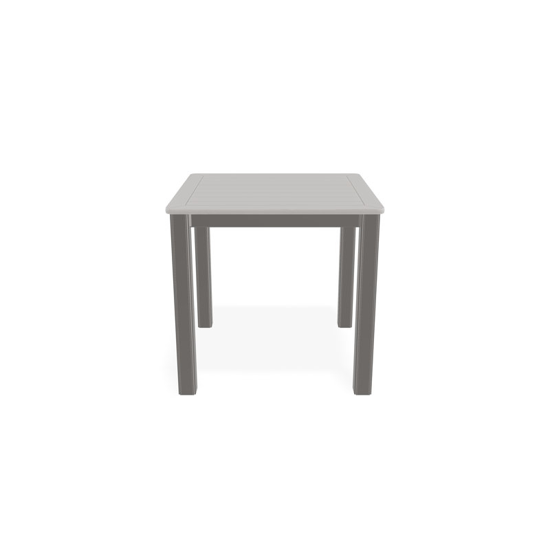 Outdoor Square Side Table, Gray/Warm Gray